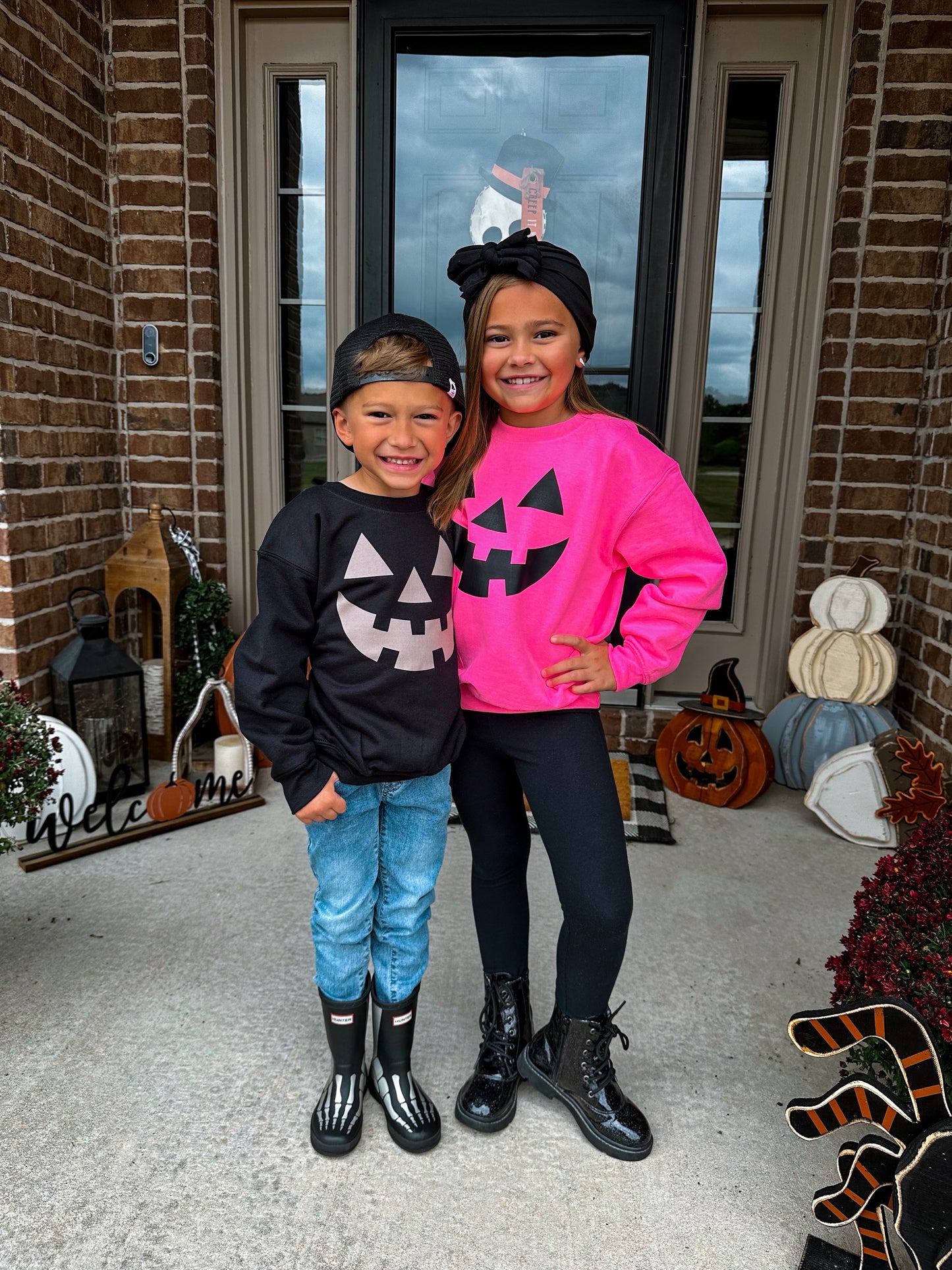 Pumpkin sweatshirt (pink)