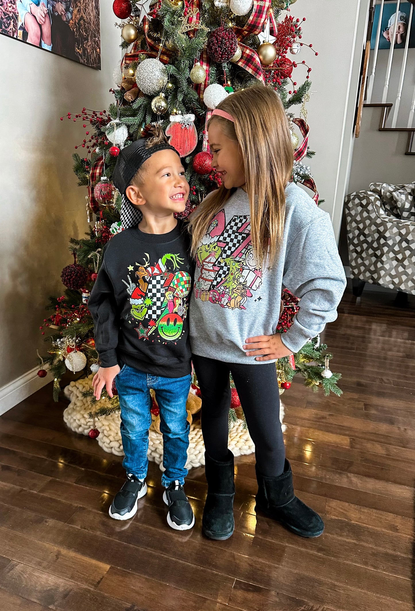 Christmas collage( black sweatshirt)