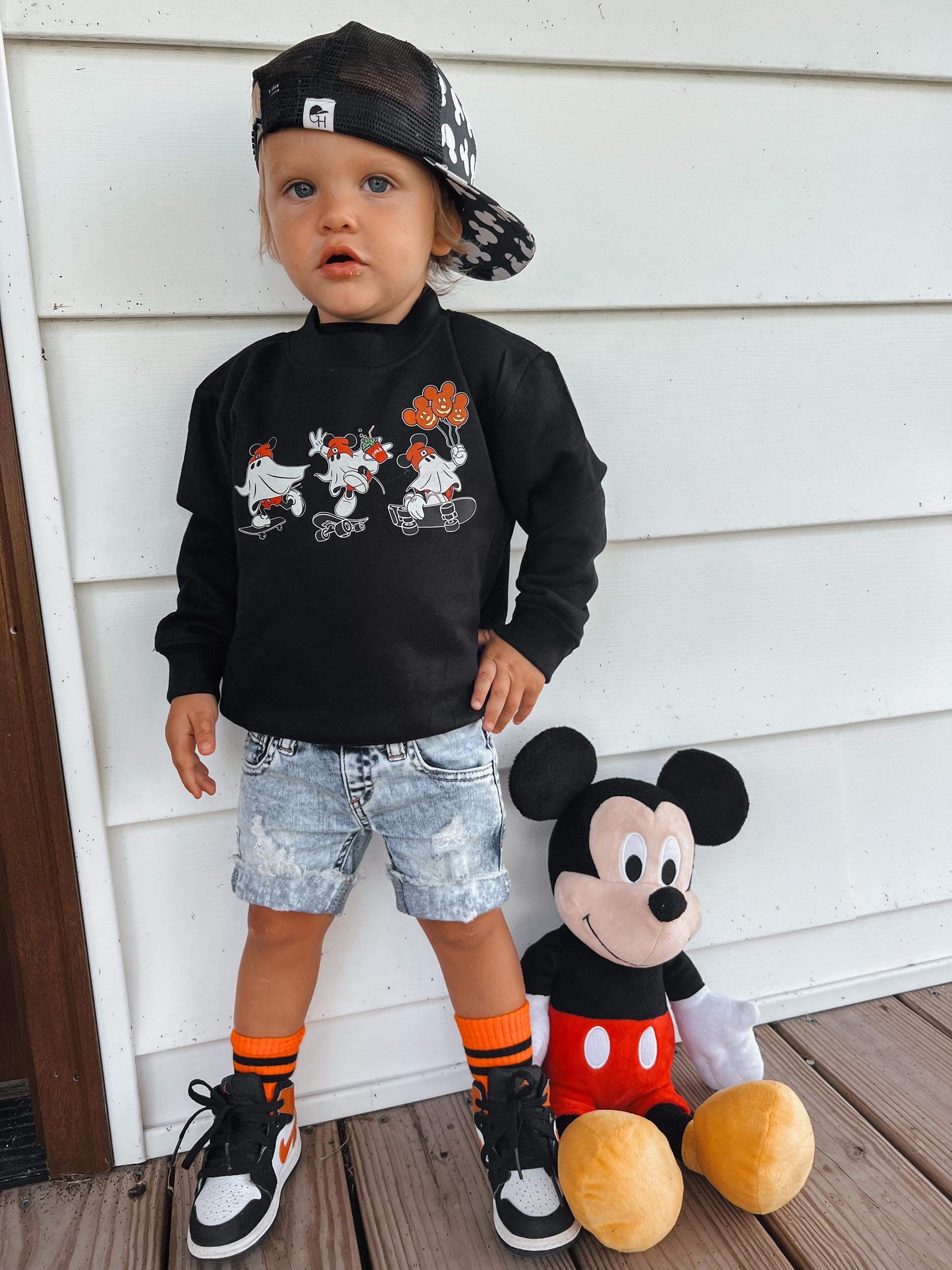 Ghost Mouse black Sweatshirt