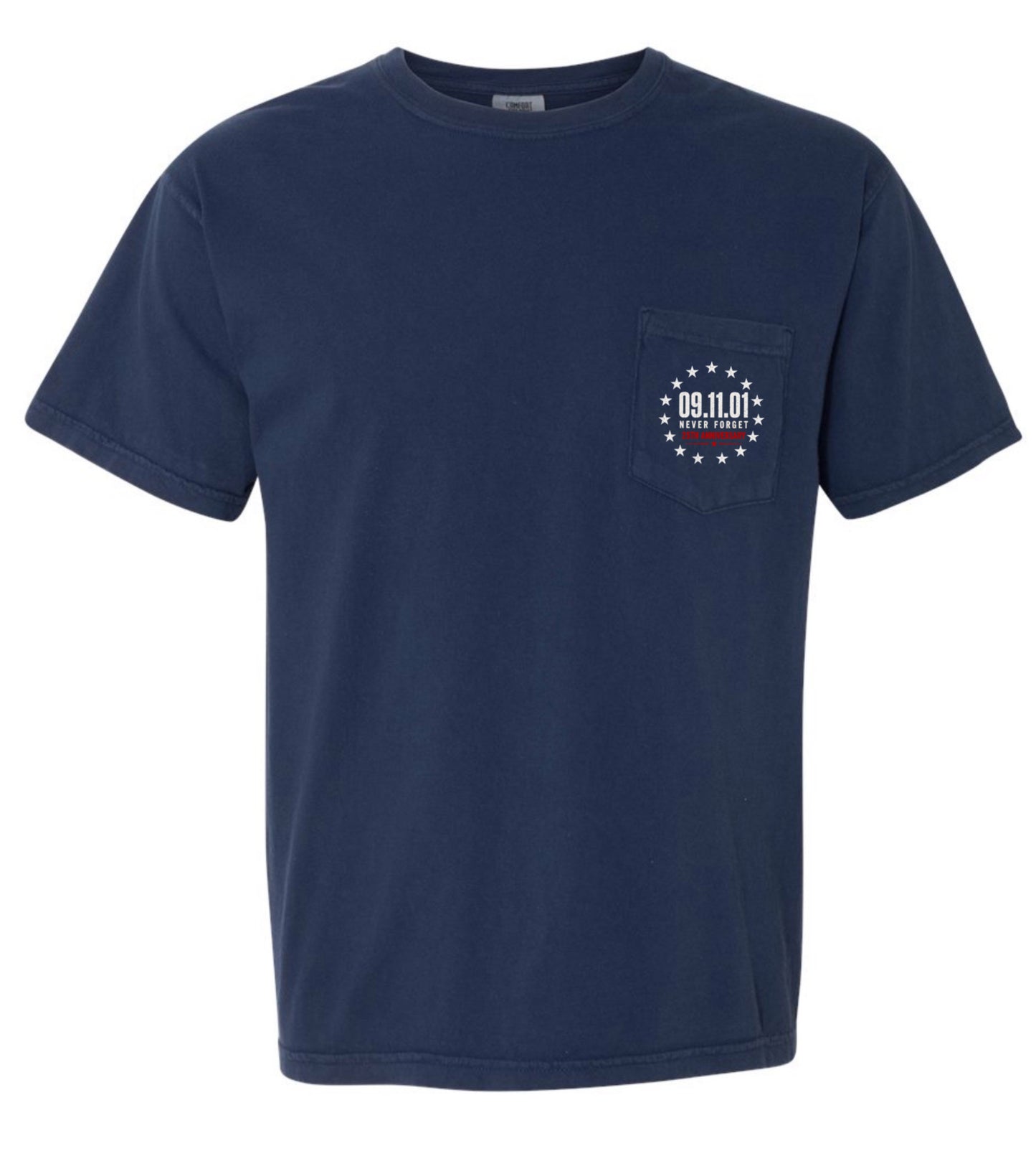 911 never forget pocket tee