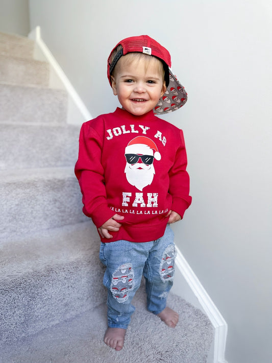 Jolly as fah la la la