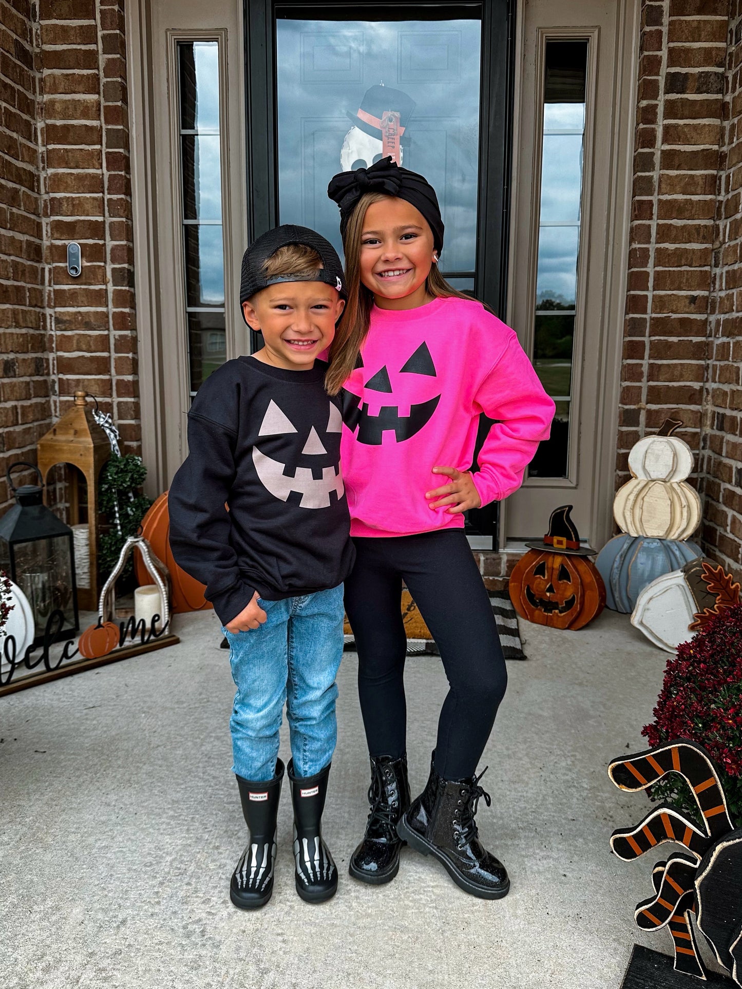 Pumpkin sweatshirt (pink)