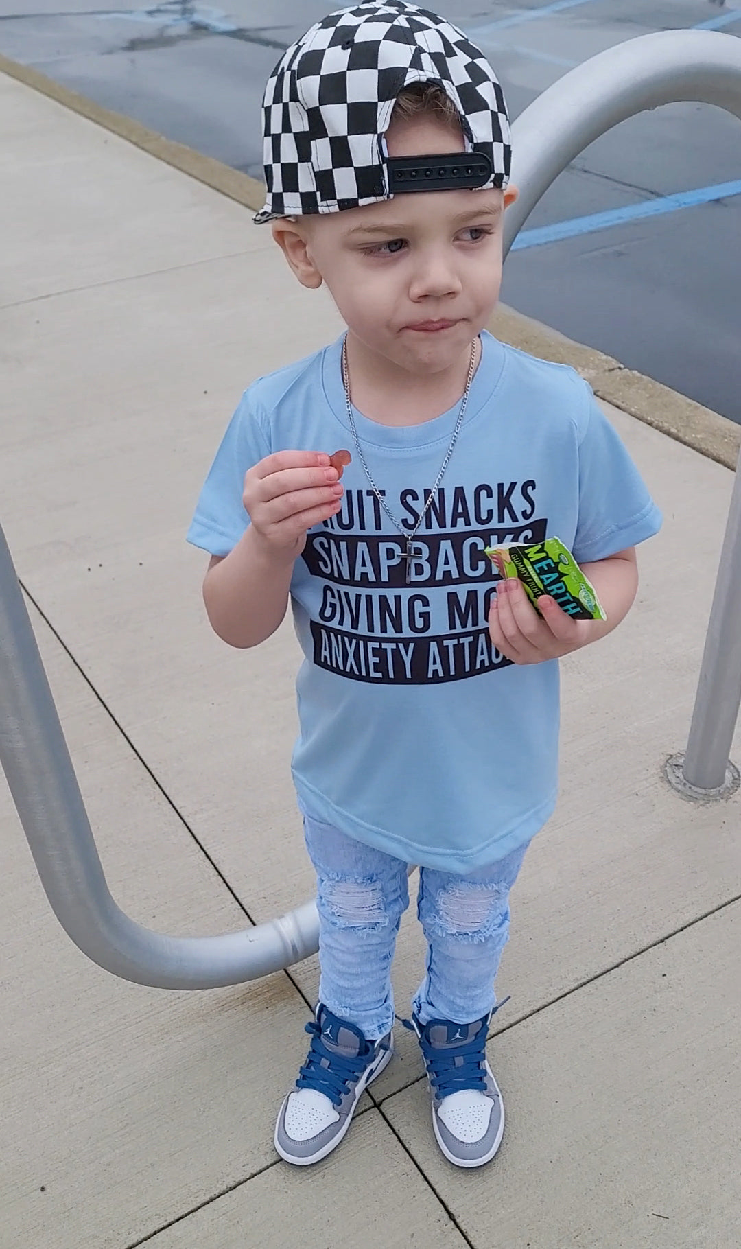 Fruit snacks, snapbacks, giving mom anxiety attacks
