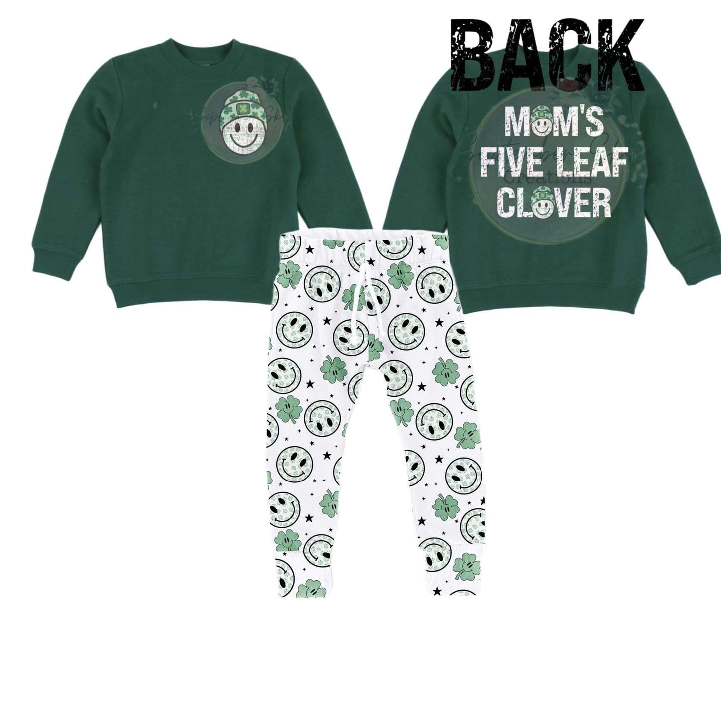 Moms five leaf clover ( sweatshirt only)