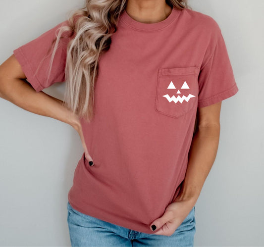 Pumpkin face pocket