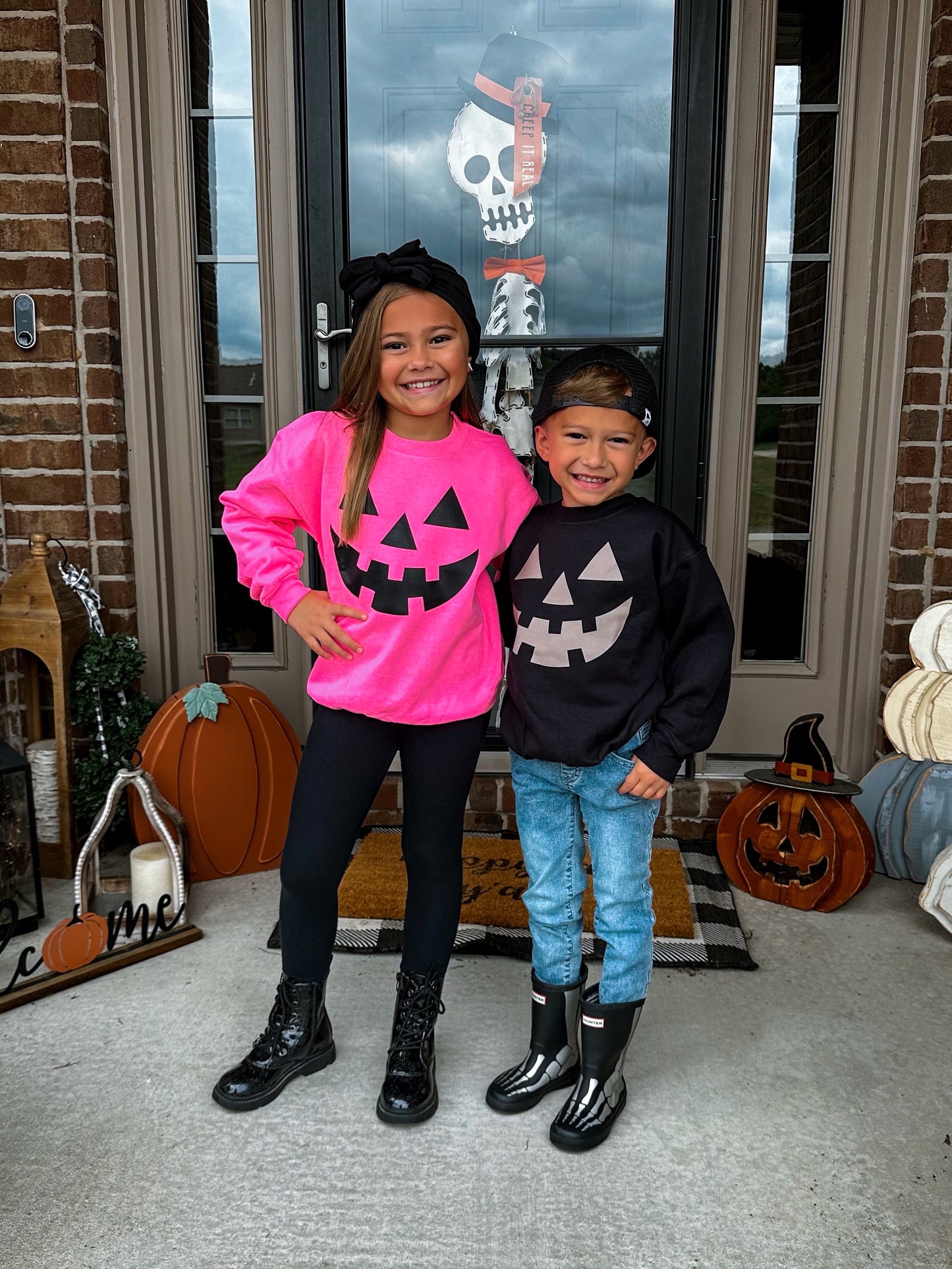 Pumpkin sweatshirt (pink)