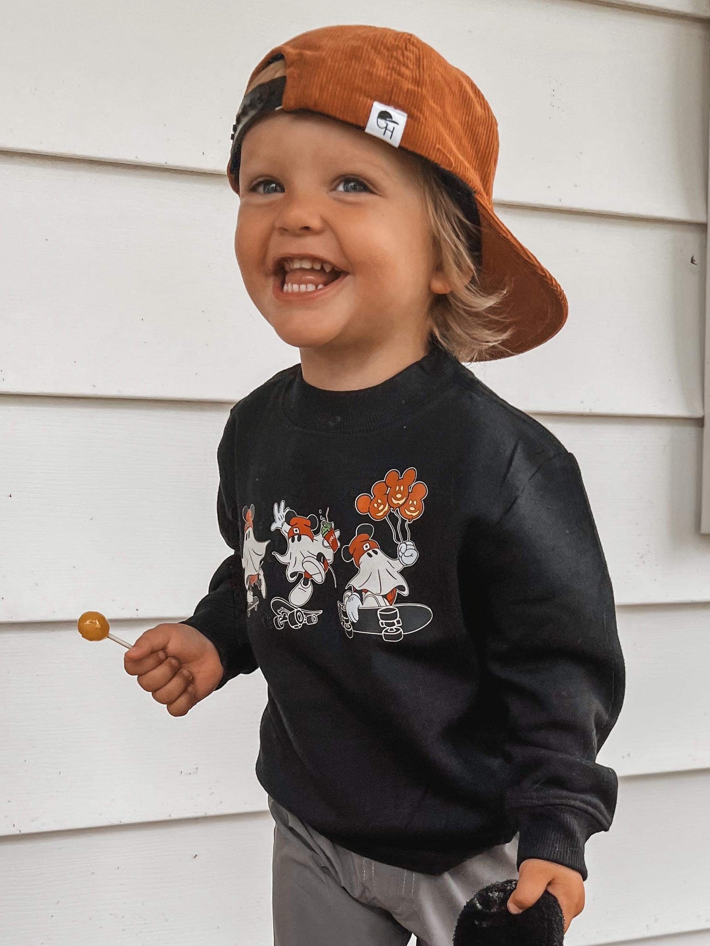 Ghost Mouse black Sweatshirt