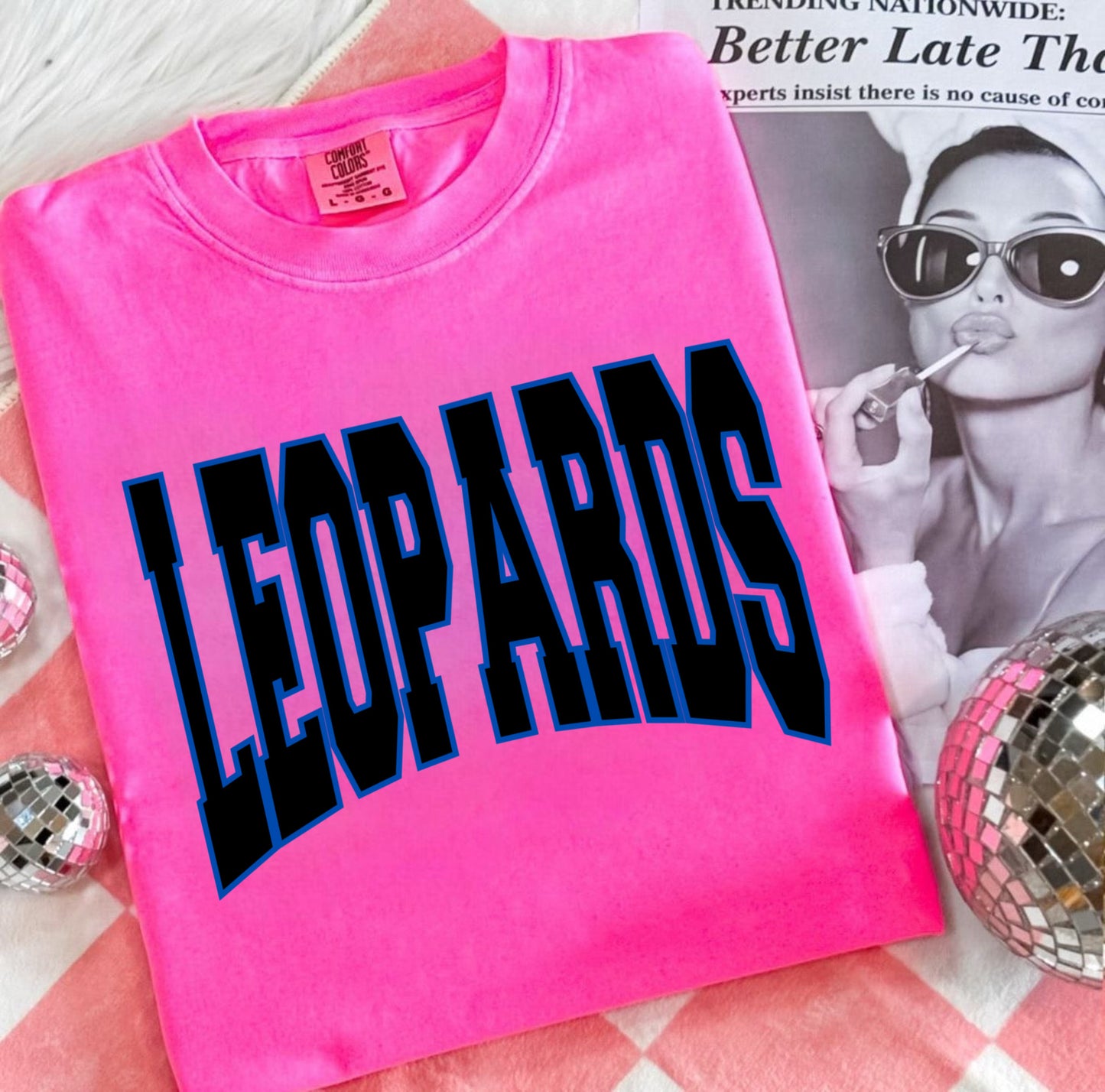 Leopards blue outline