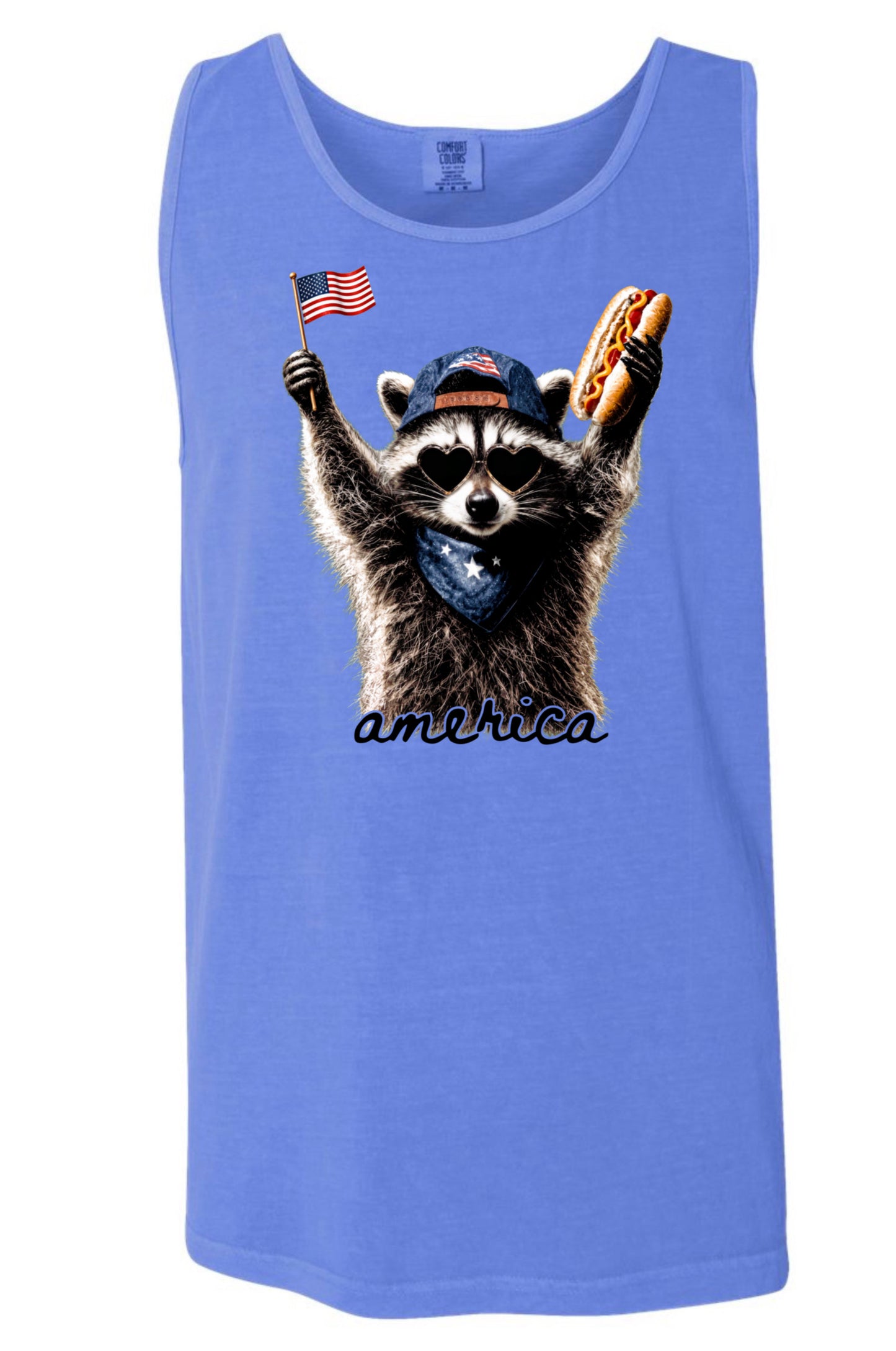 4th of July raccoon tank