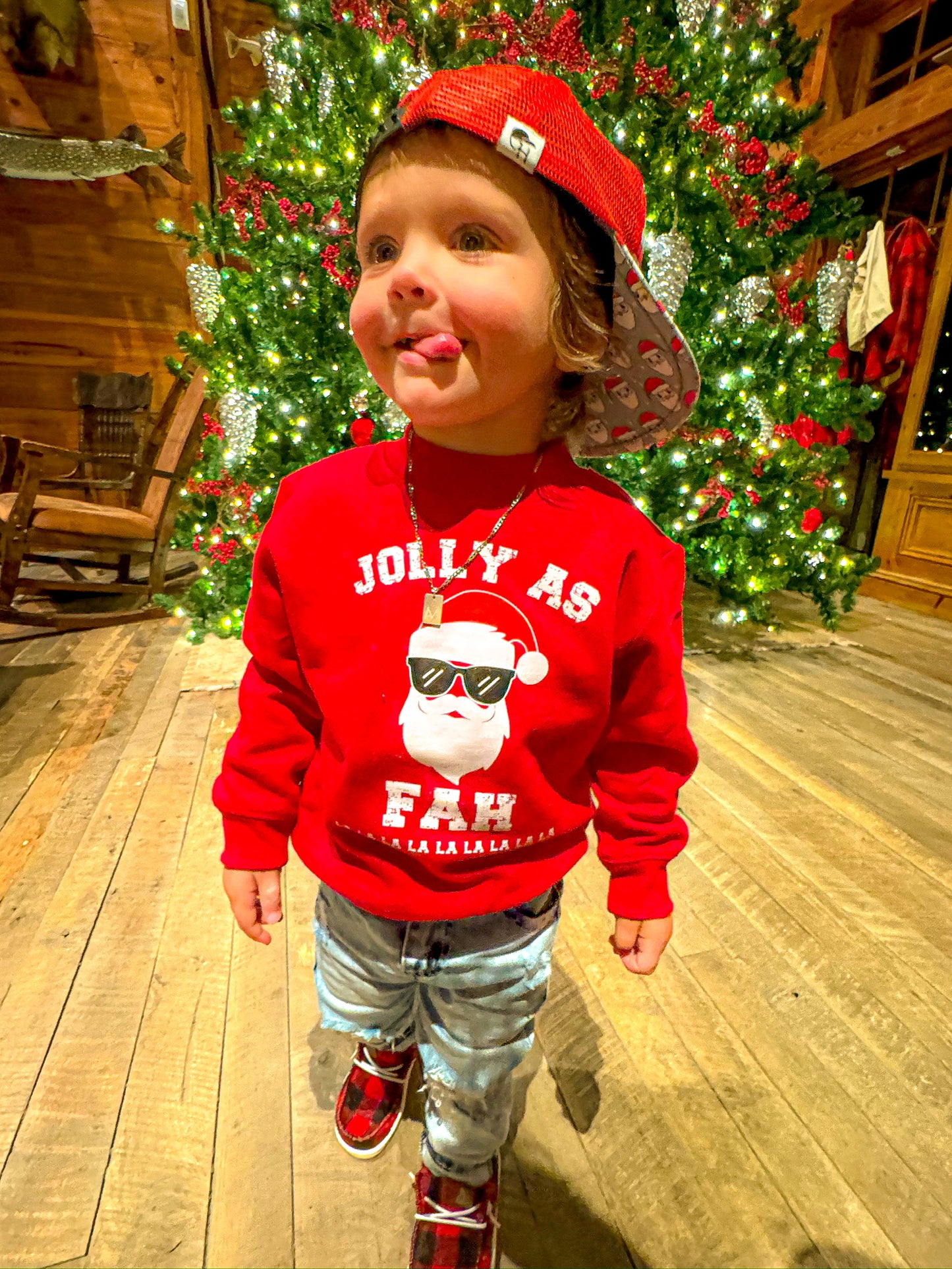 Jolly as fah la la la