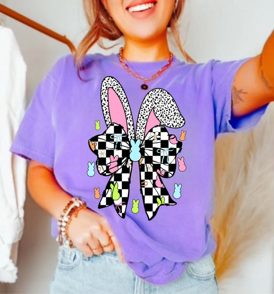 Checkered bow easter
