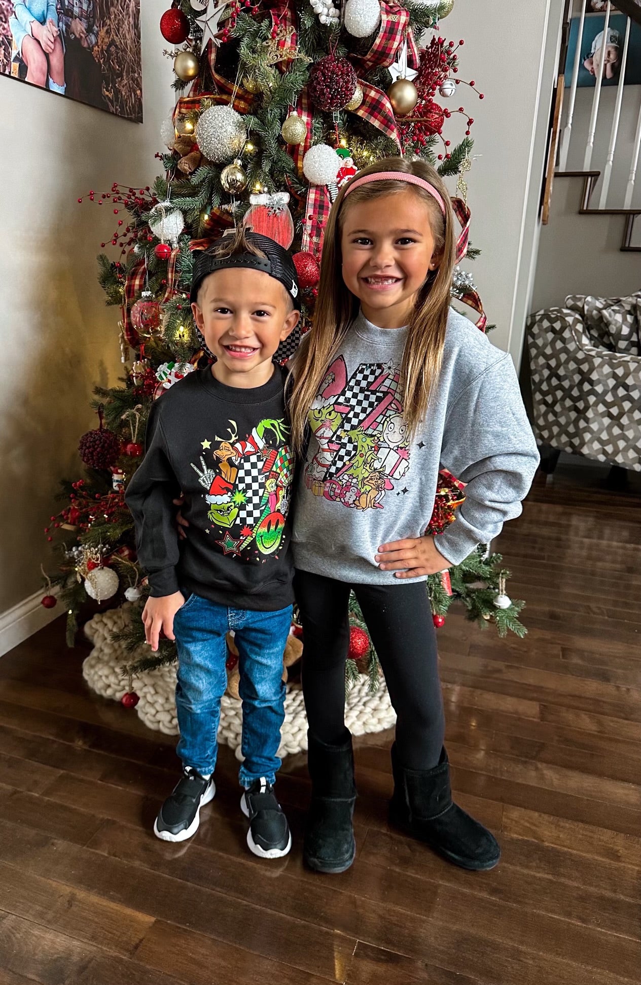 Christmas collage( black sweatshirt)