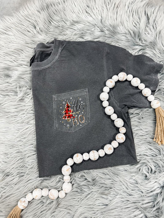 Ho ho ho pocket long sleeve