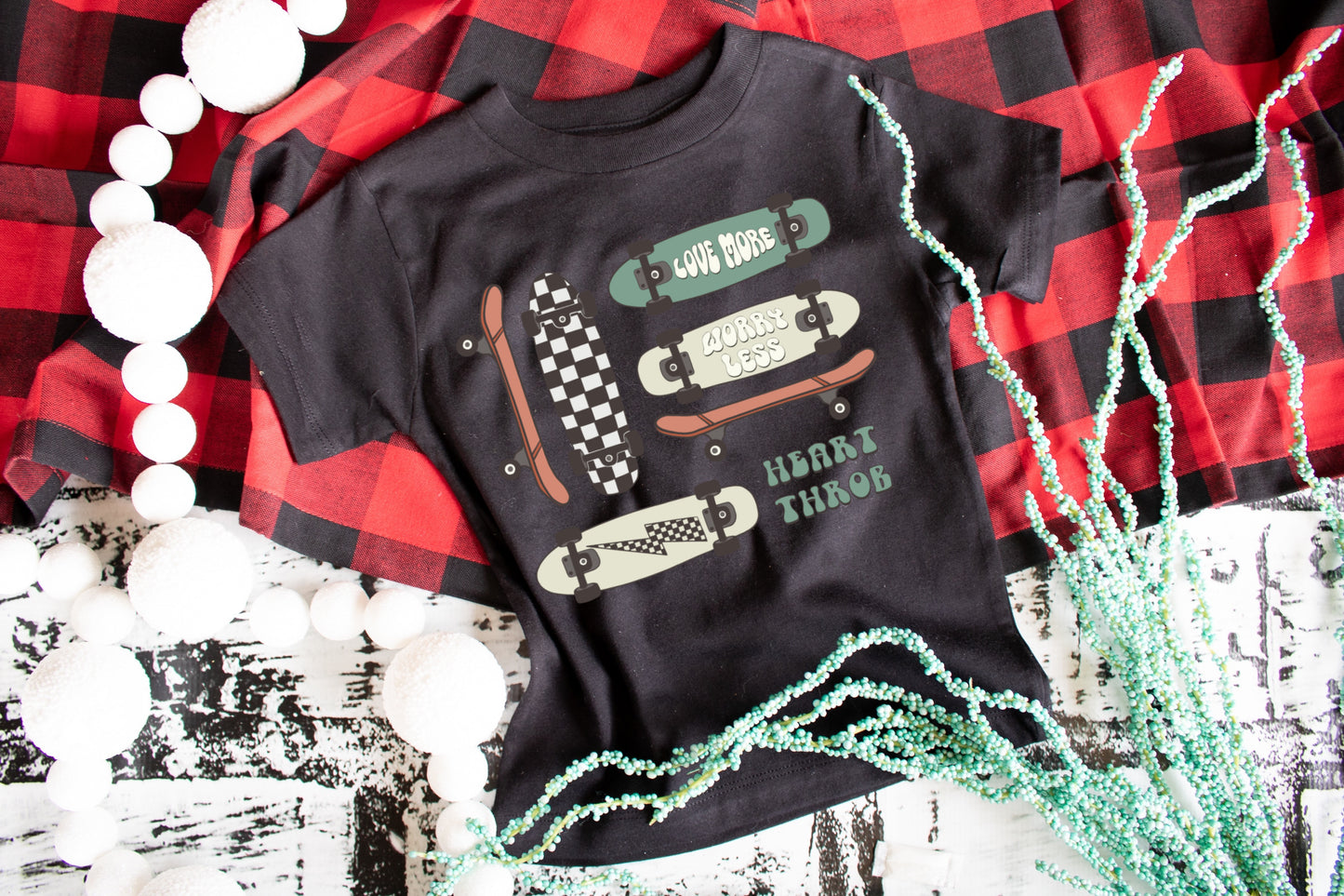 Love more worry less heart throb