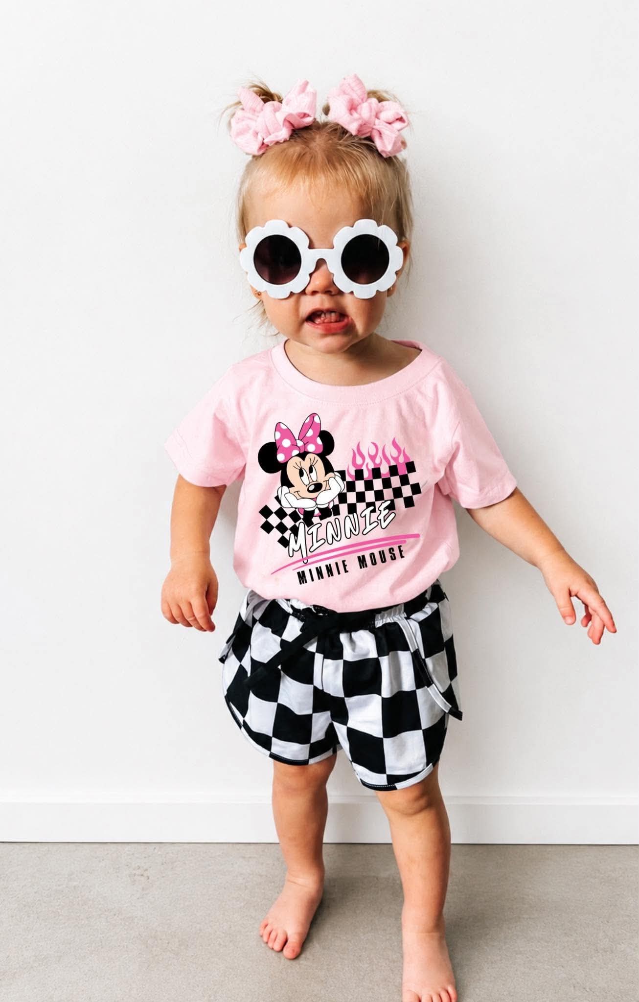 Minnie checkered flames