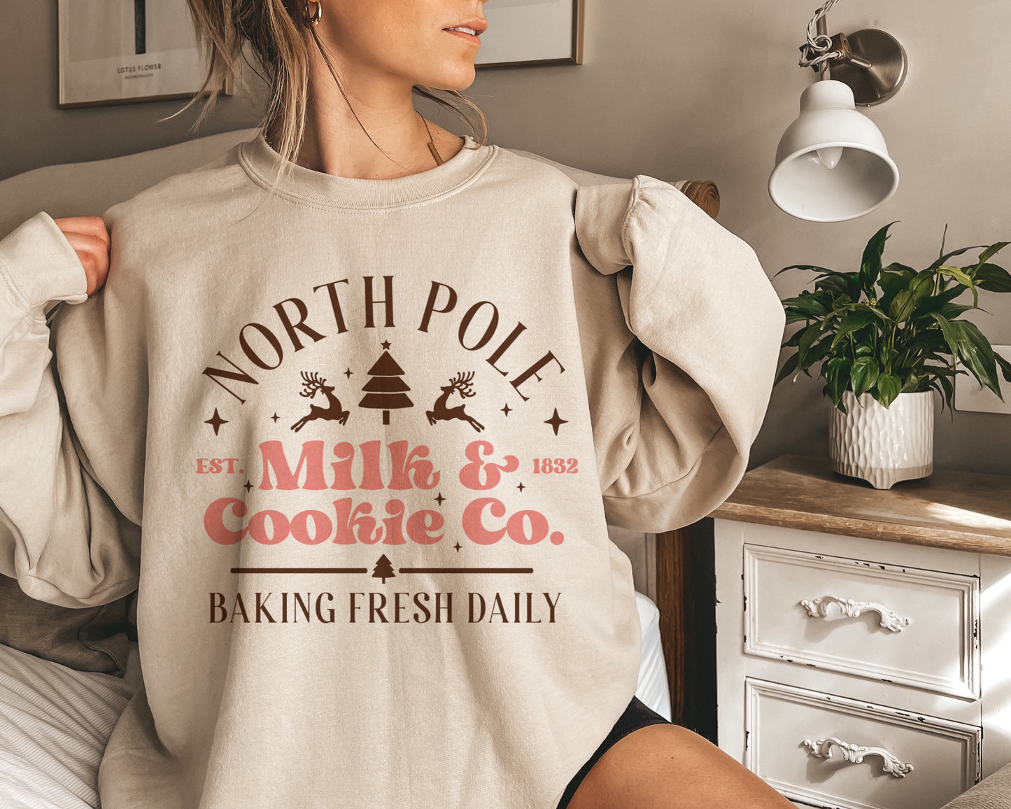 North Pole milk and cookies