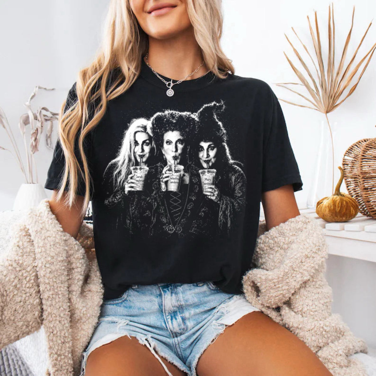 Hocus pocus drinking coffee