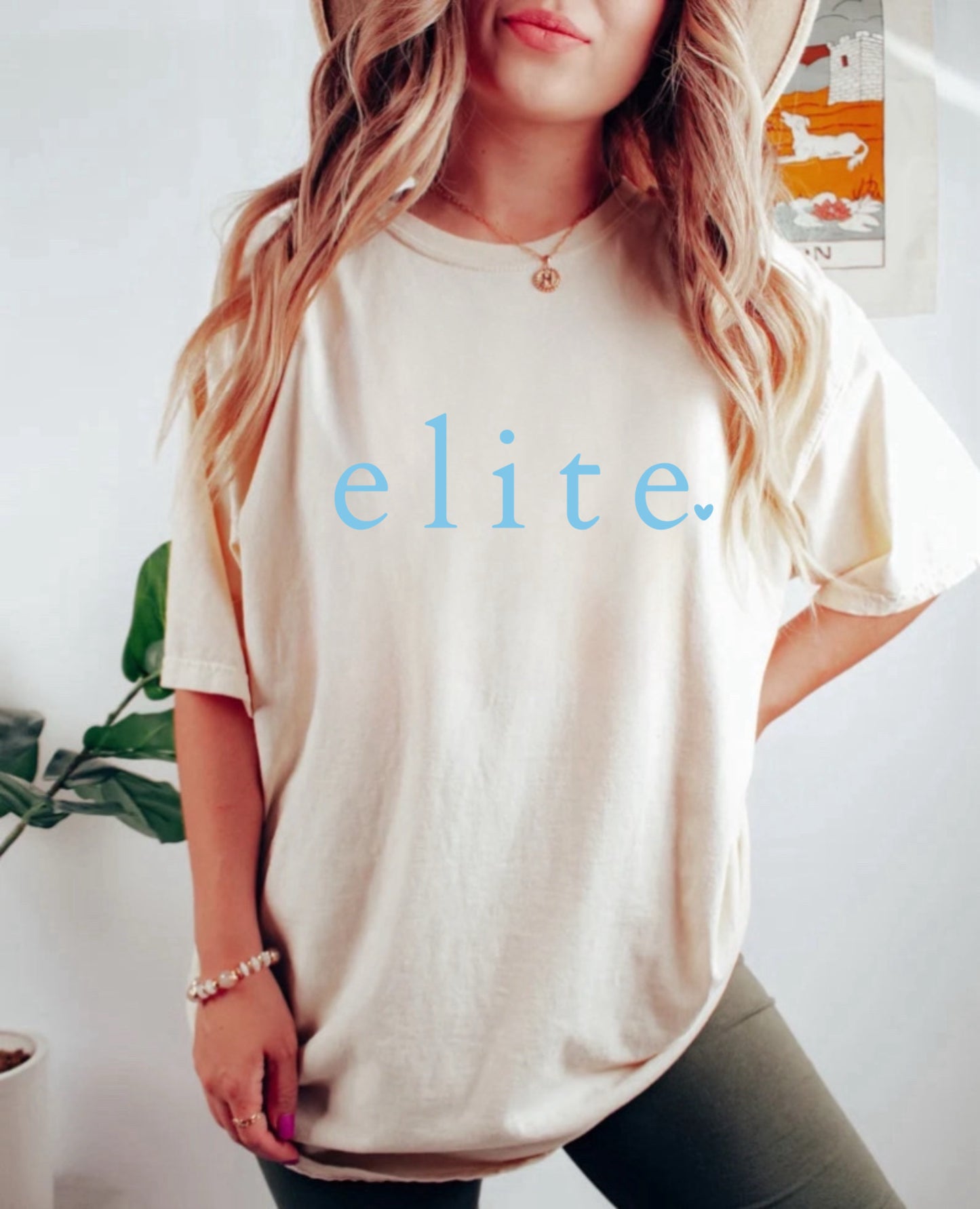 Elite light blue words