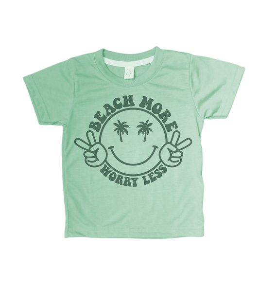 Beach more worry less sage