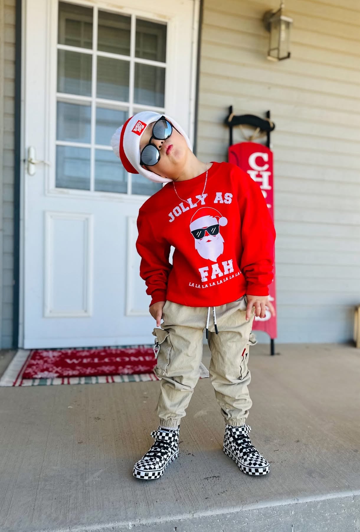 Jolly as fah la la la