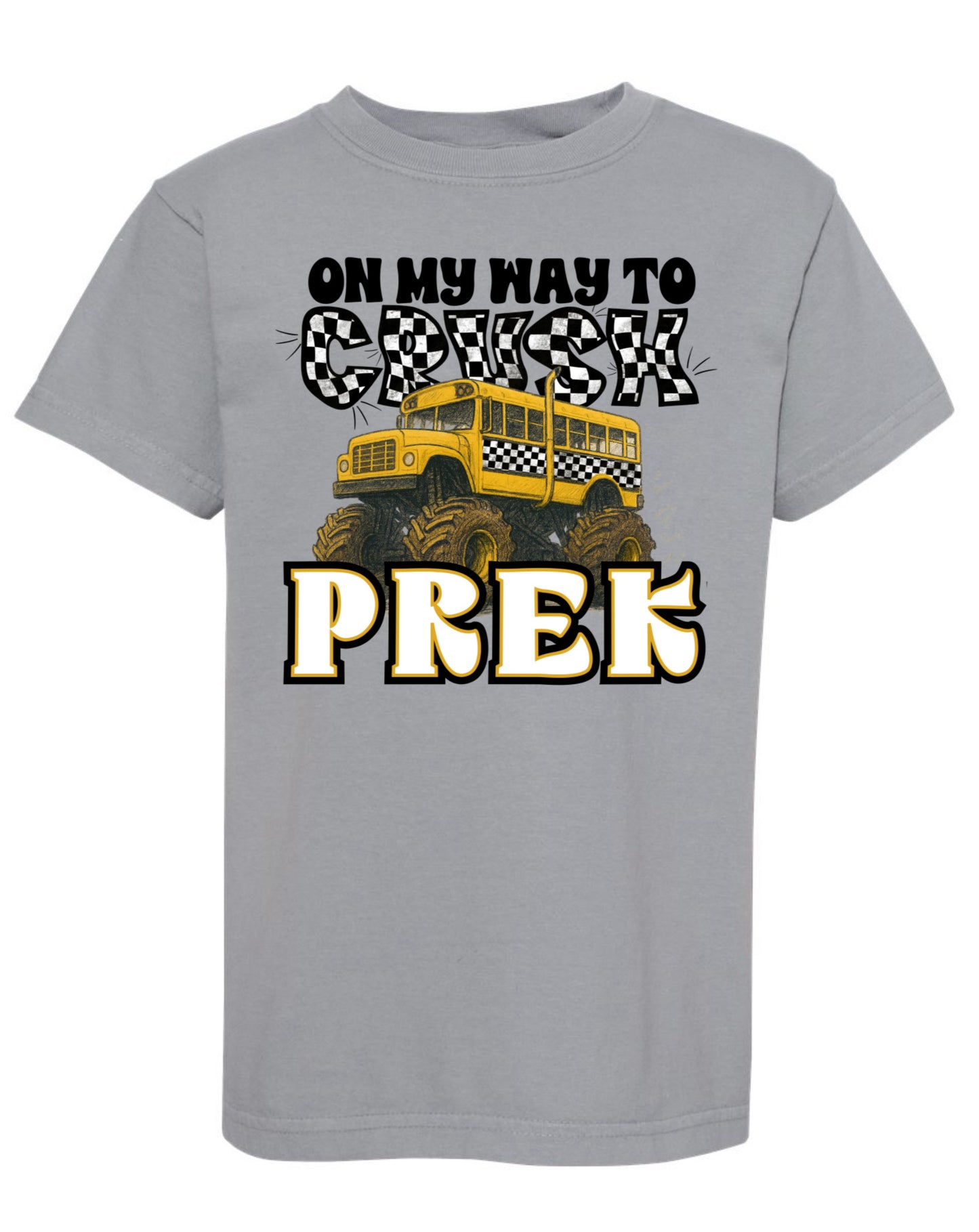 On my way to crush pre-k monster truck