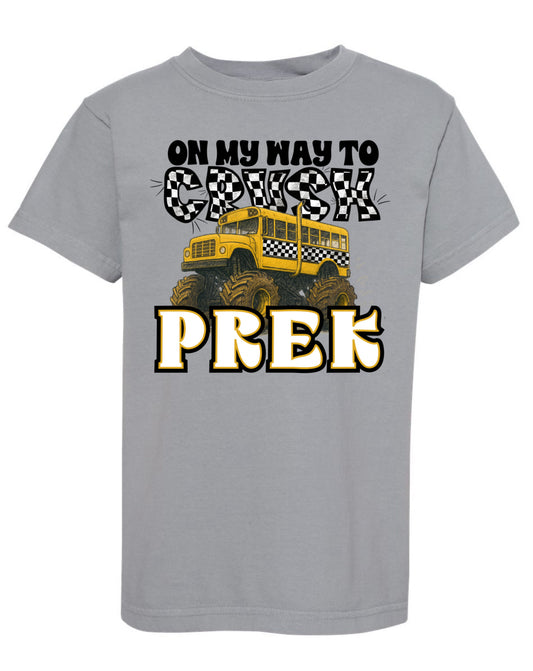 On my way to crush pre-k monster truck