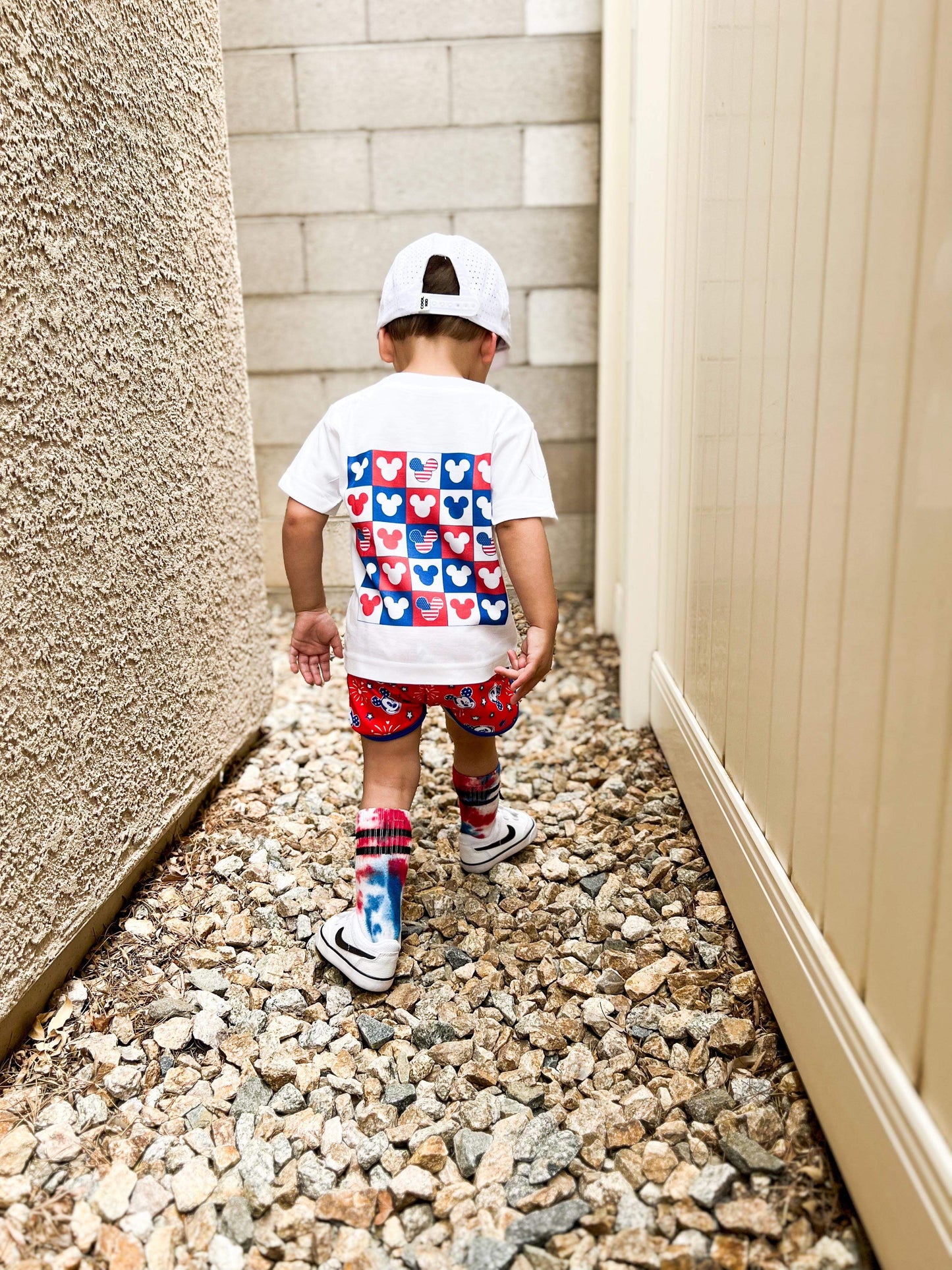Red white and blue mouse