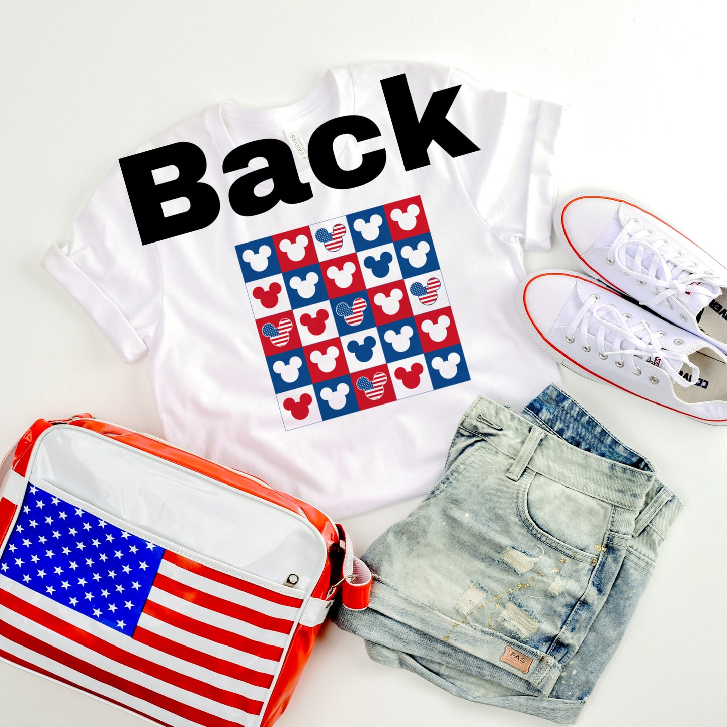 Red white and blue mouse