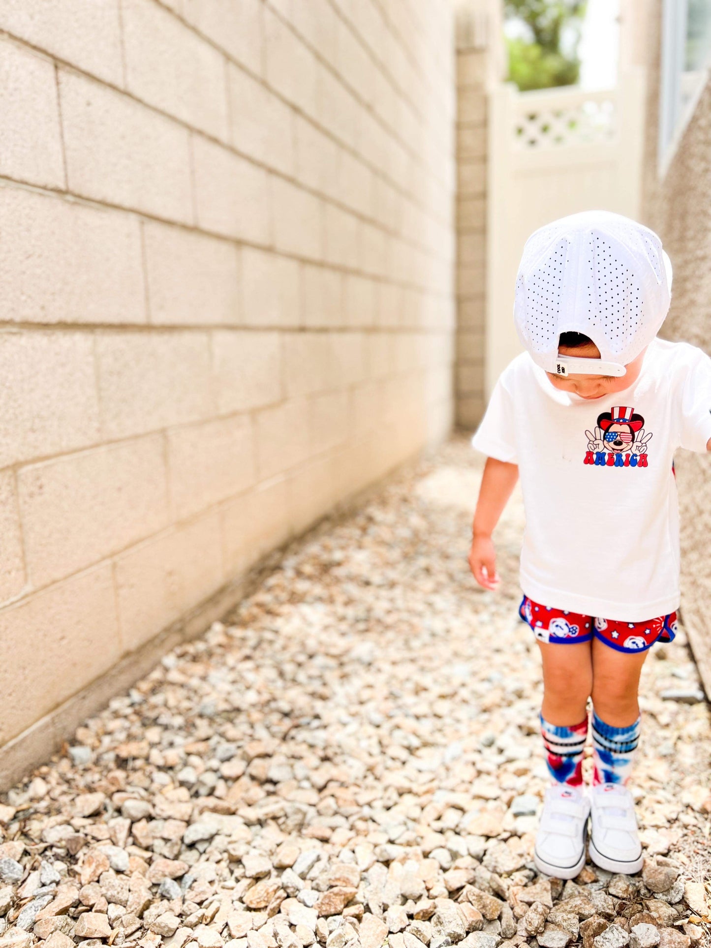Red white and blue mouse