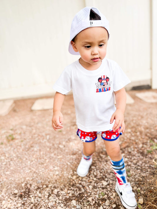 Red white and blue mouse