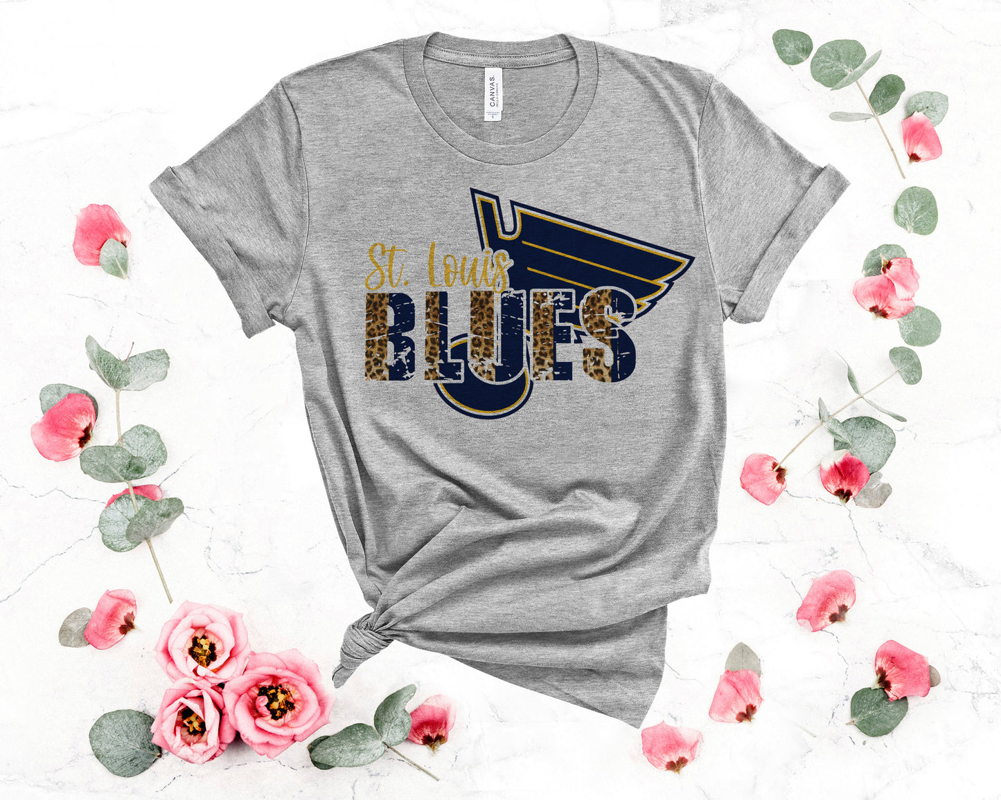 st louis blues leopard with blues note