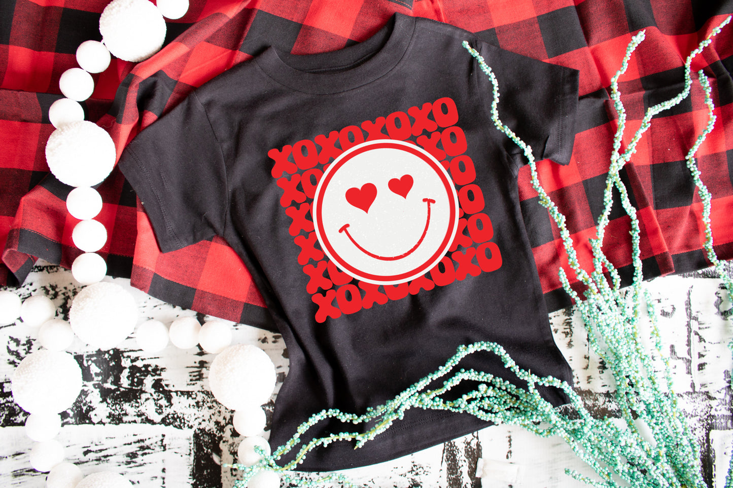 Xoxo smiley black and red