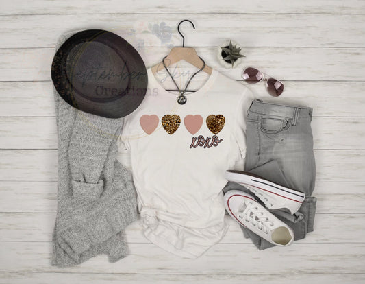 Leopard and muave hearts