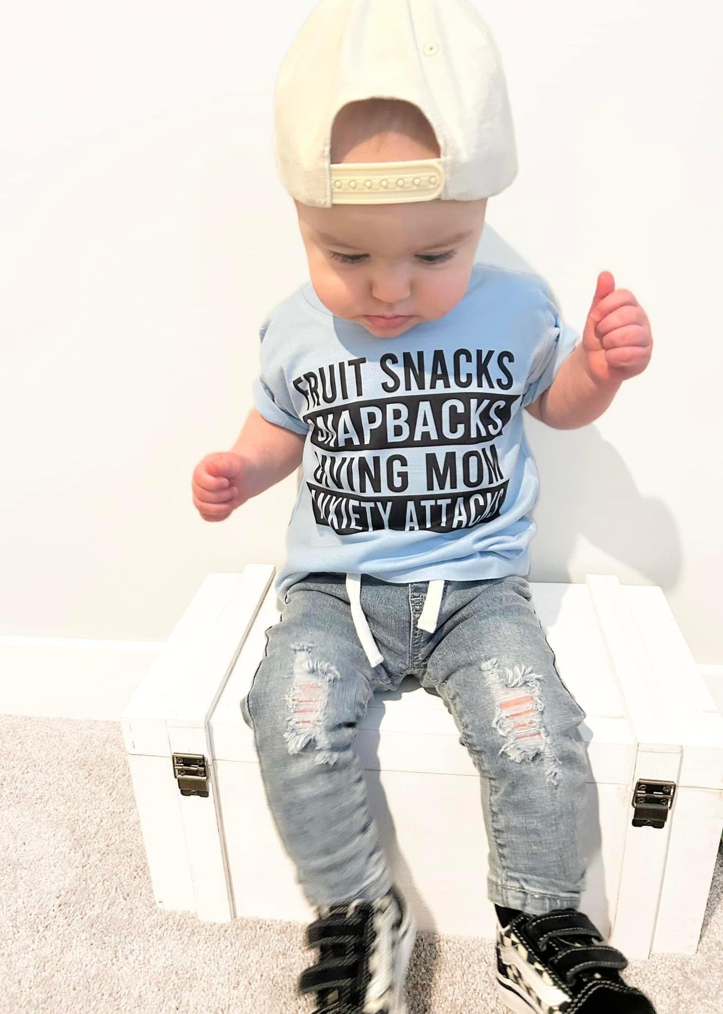 Fruit snacks, snapbacks, giving mom anxiety attacks