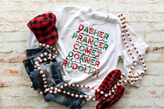 Reindeer names red and green