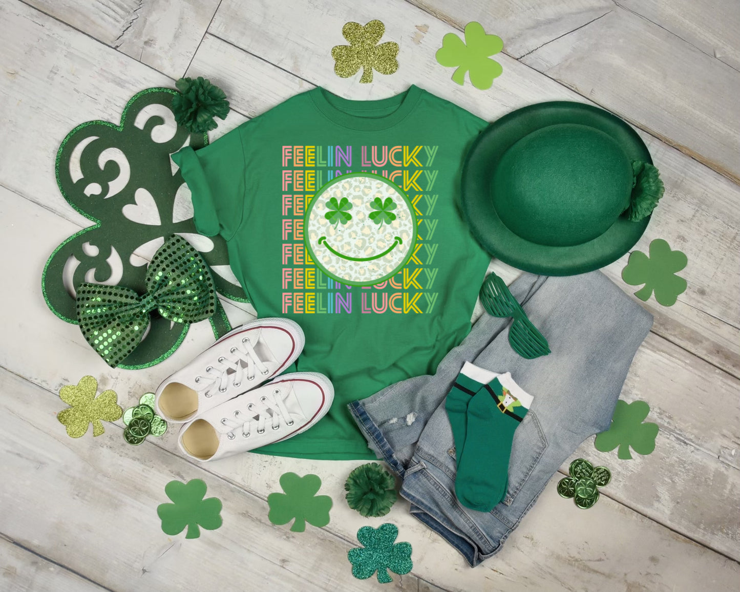 Feelin lucky ( green tee)