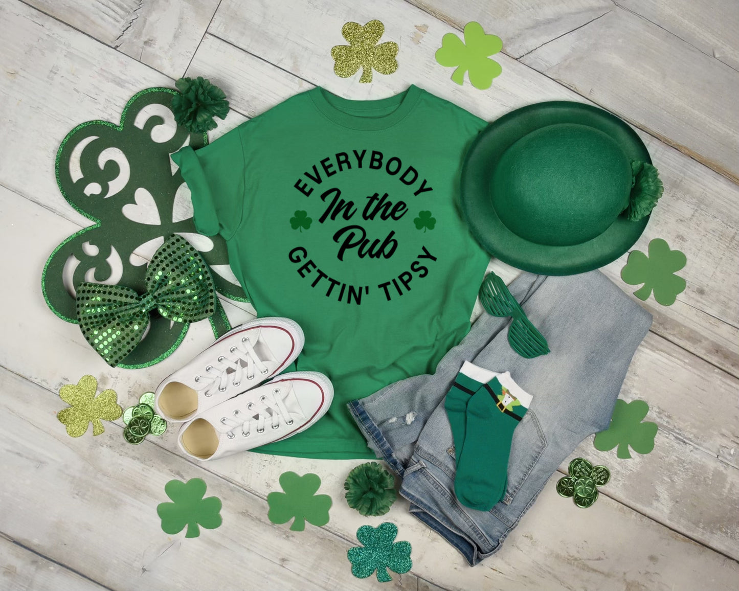 Everybody in the pub gettin tipsy