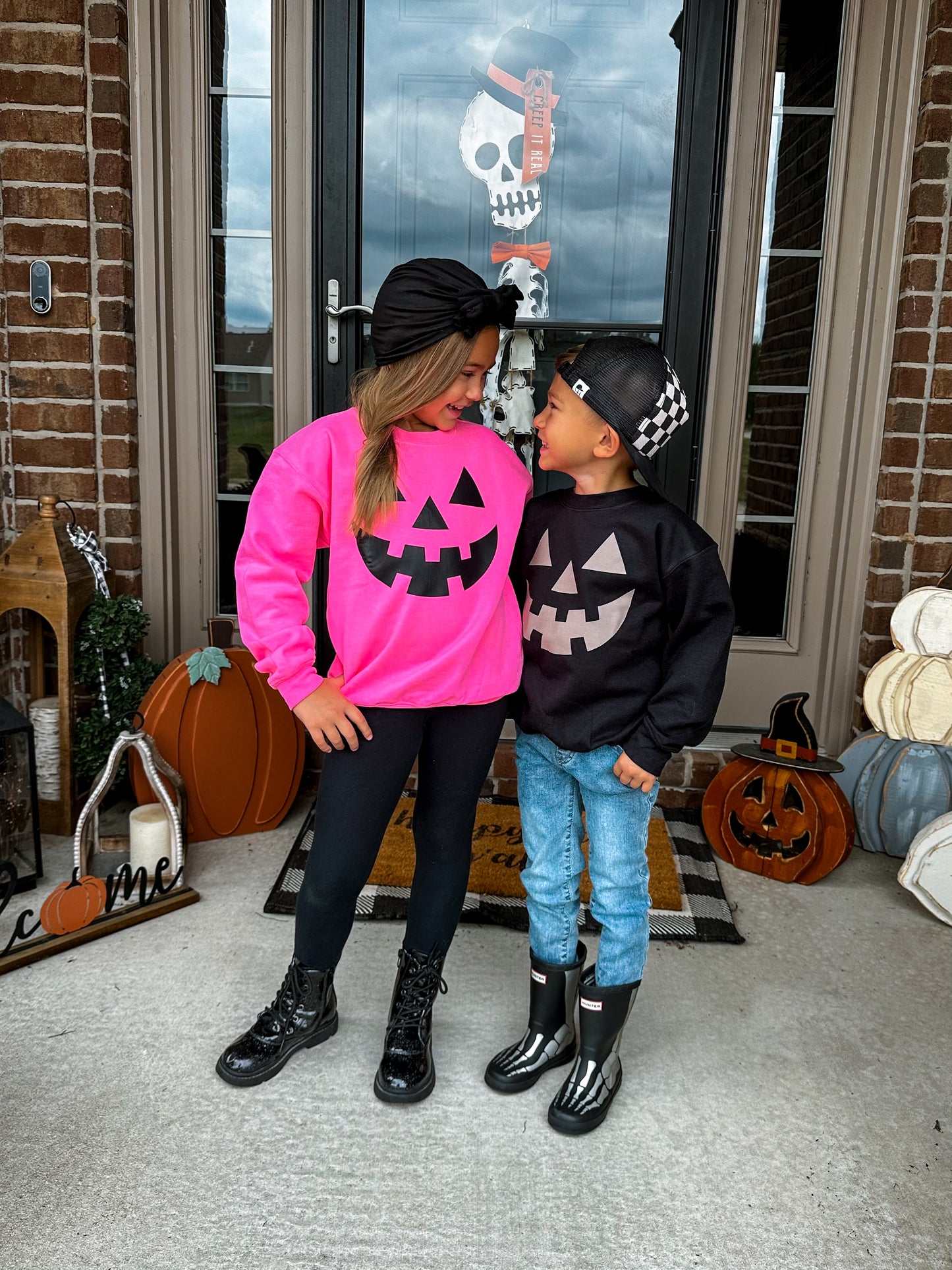 Pumpkin sweatshirt (pink)