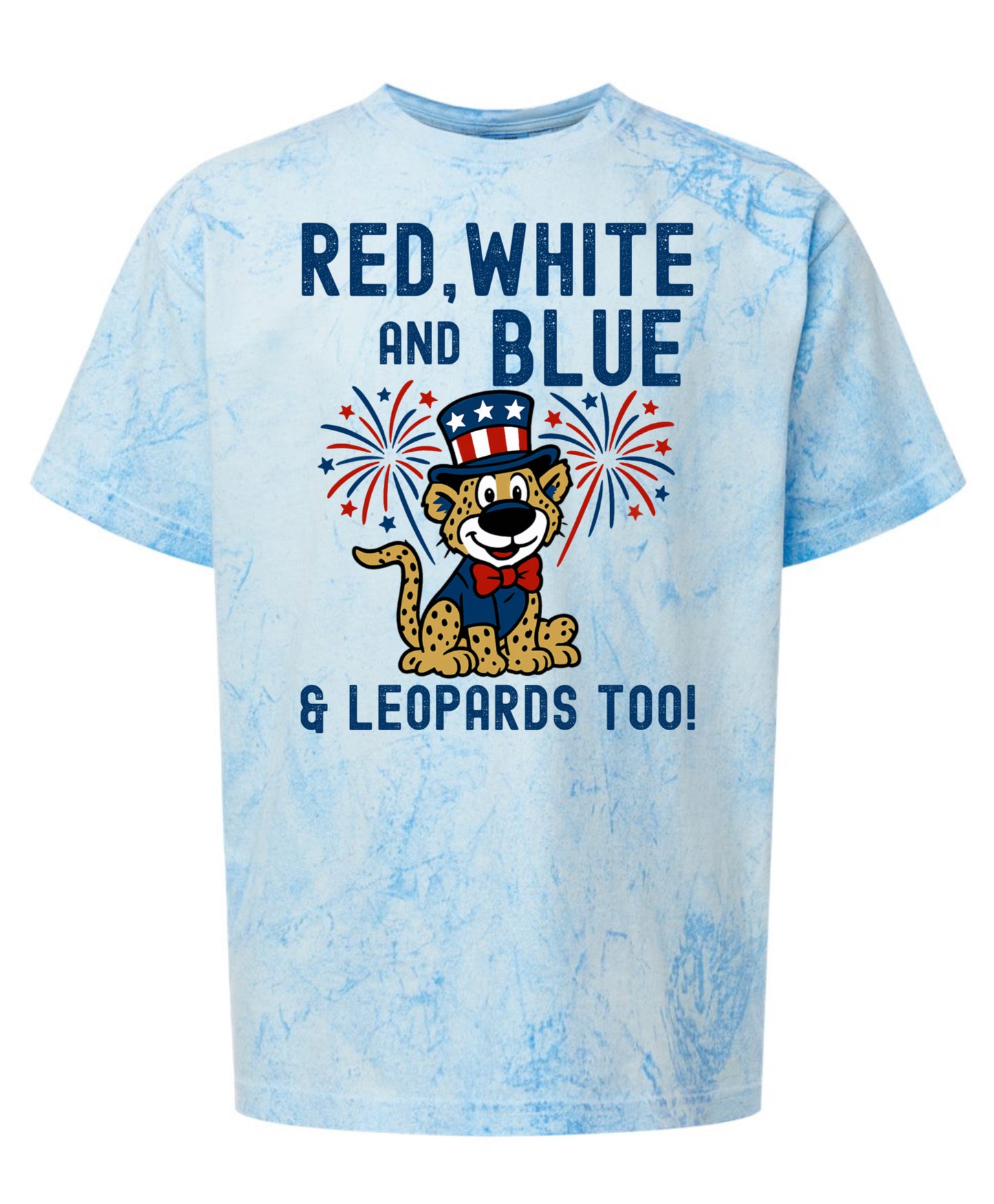 Red white and blue and leopards too!