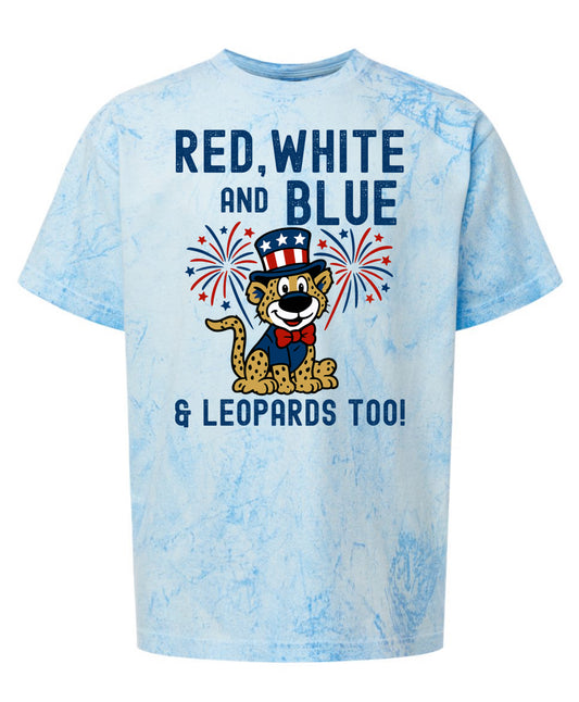 Red white and blue and leopards too!