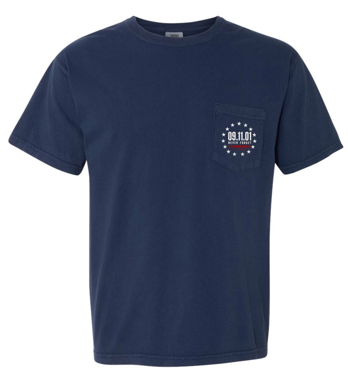 911 never forget pocket tee