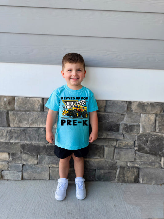 Reved up for pre-k monster truck bus classroom crusher