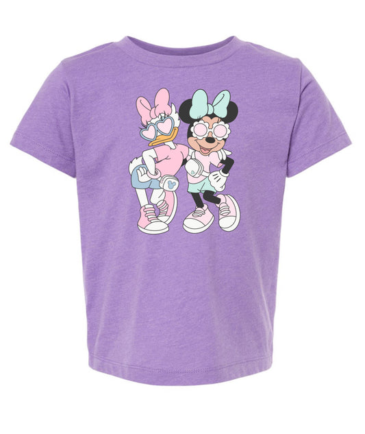 Girl mouse and duck ice cream