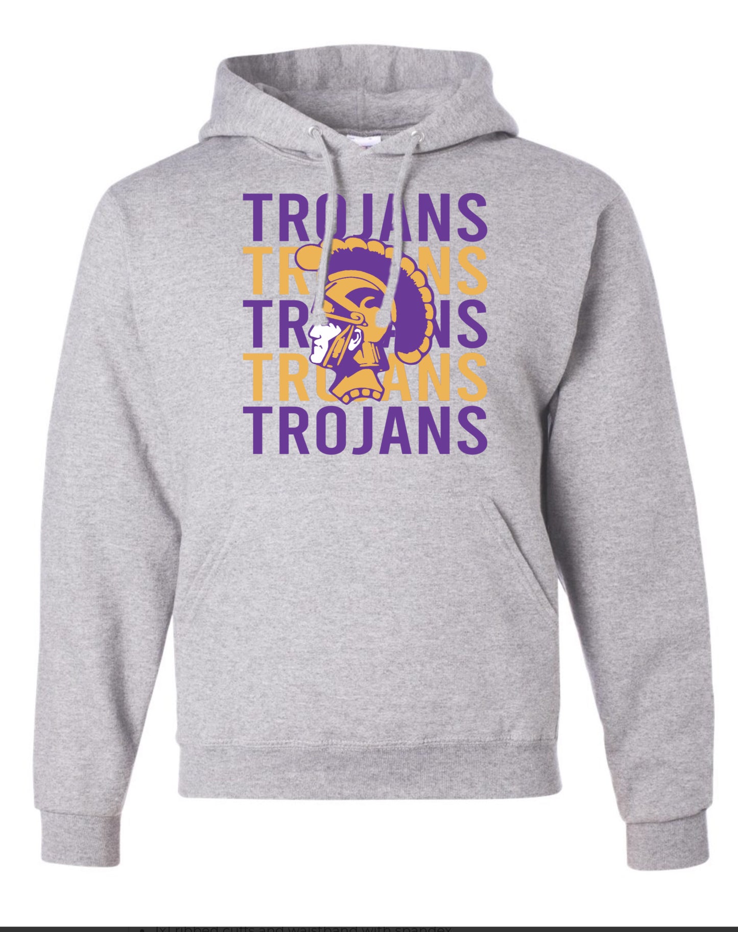 Trojans stacked hoodie