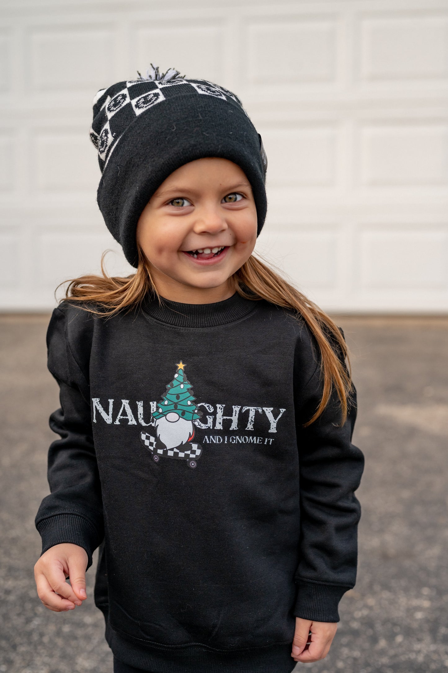 Naughty and I gnome it crewneck