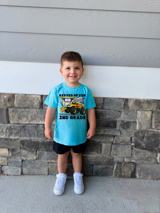 Reved up for  2nd grade monster truck bus classroom crusher