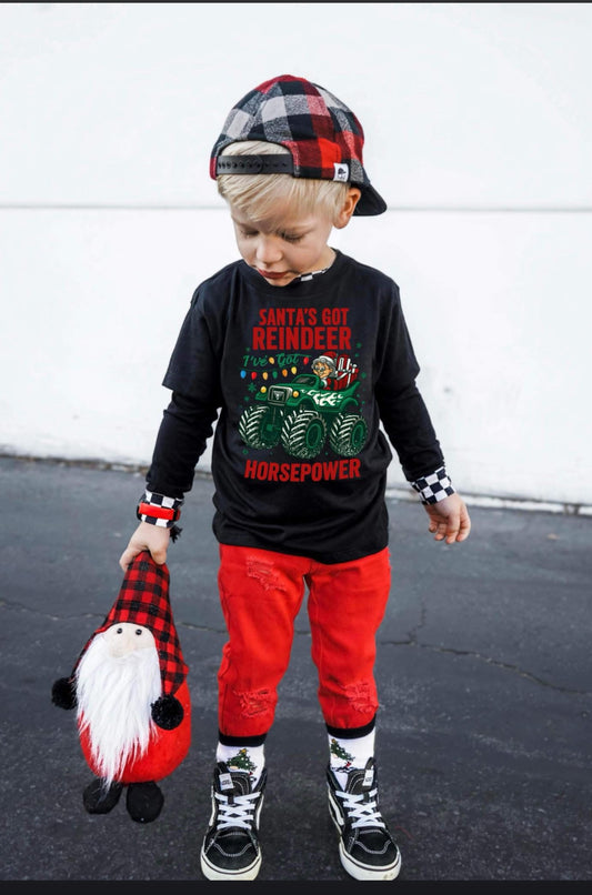 Santa’s got reindeer, I’ve got horsepower monster truck