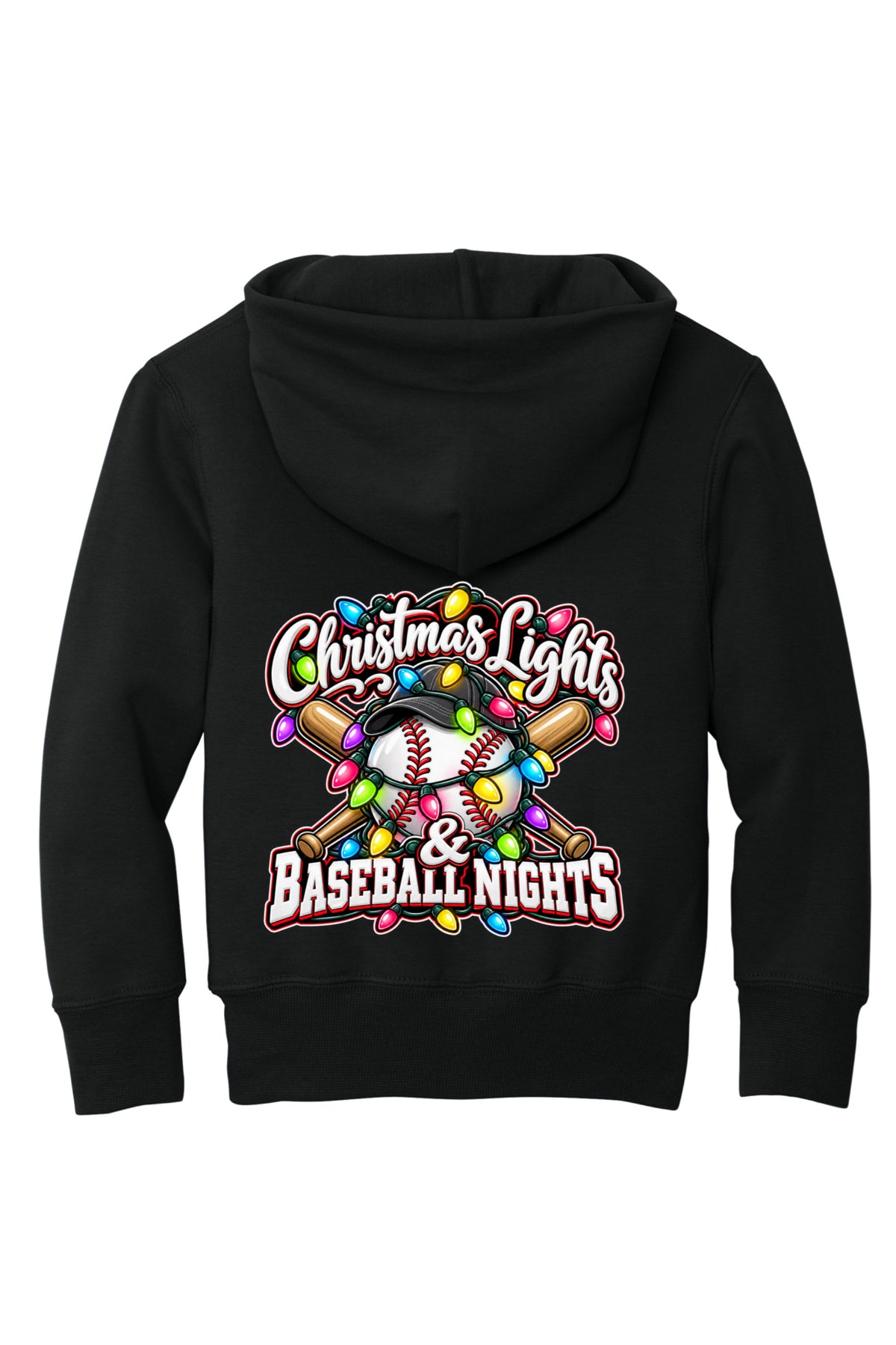Christmas lights and baseball nights