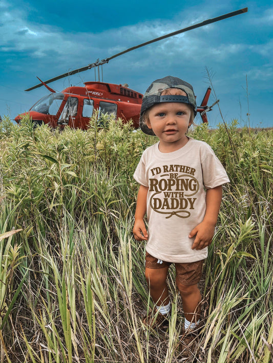 I’d rather be roping with daddy