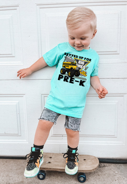 Revved up for pre-k monster truck bus